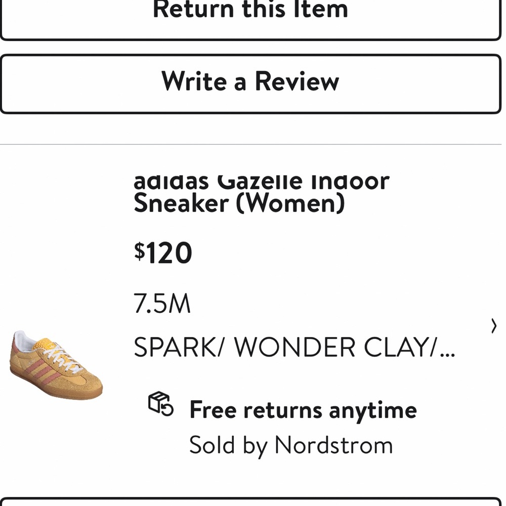 Fits sz 8 Adidas Gazelle Indoor Sneaker in Spark Wonder / Clay - Picture 5 of 5